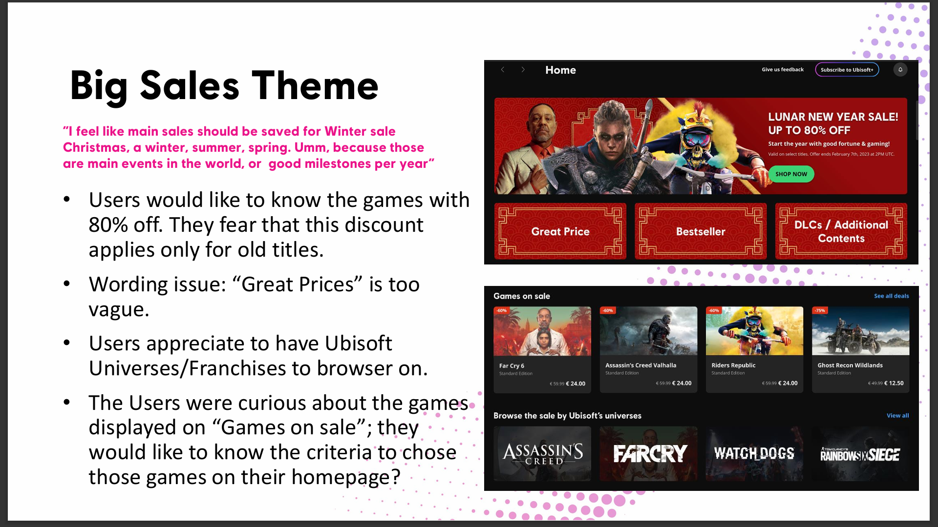 Part of Homepage Theme Study